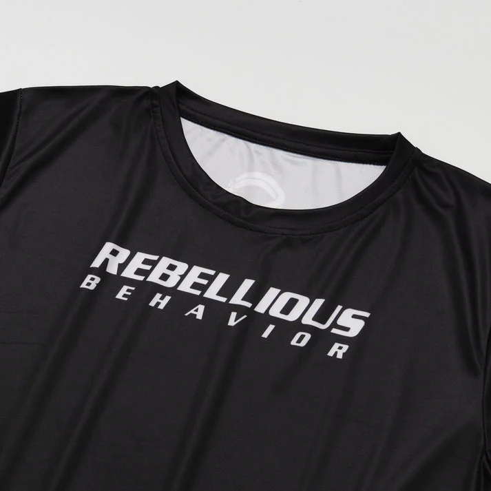 REBELLIOUS BEHAVIOR RBLS SPCS LOGO DRY FIT S/S TEE (BLACK)