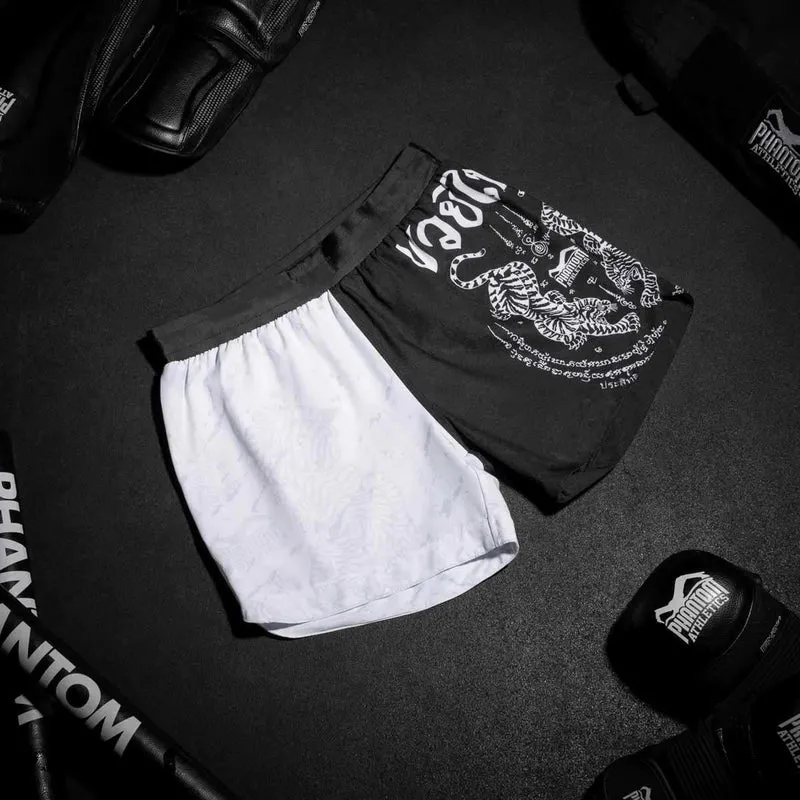 PHANTOM ATHLETICS FIGHTSHORTS FUSION MUAY THAI (BLACK / WHITE)