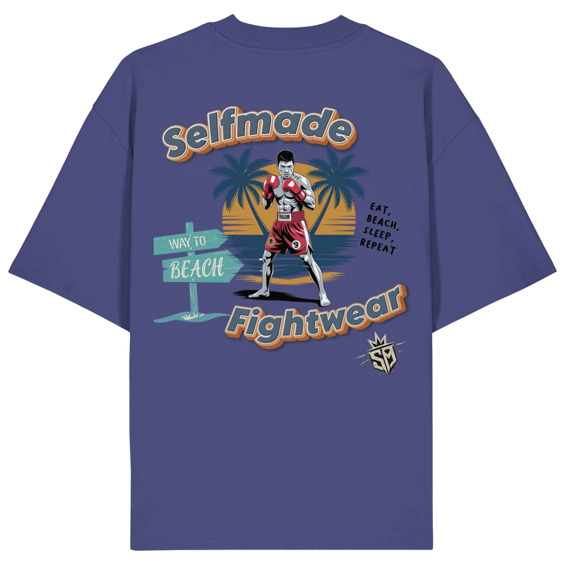 Beach Feeling Gold Muaythai No13 - Organic Oversize Shirt