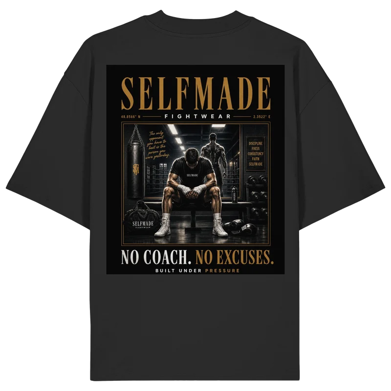 No Excuses Gold No68 - Organic Oversize Shirt