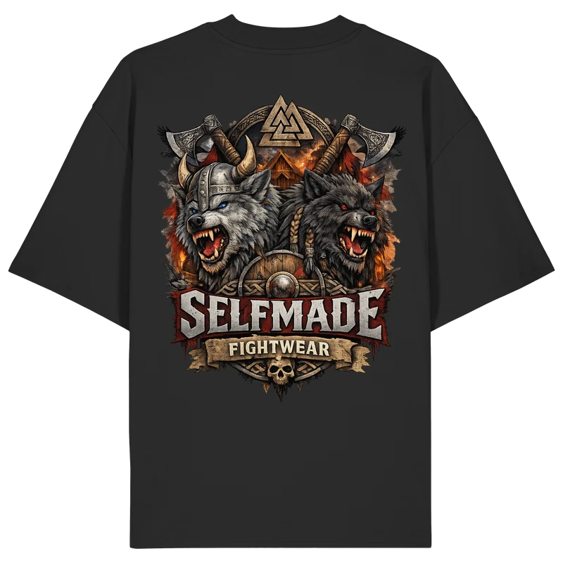 Walhalla Wolf Animal No7 - Organic Oversize Shirt