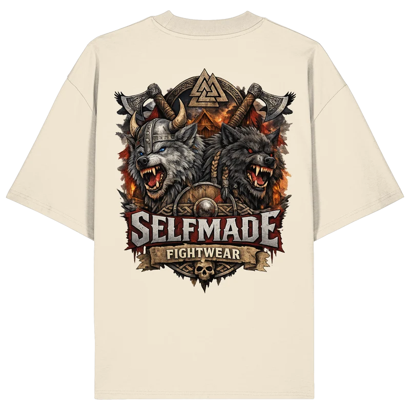 Walhalla Wolf Animal No7 - Organic Oversize Shirt