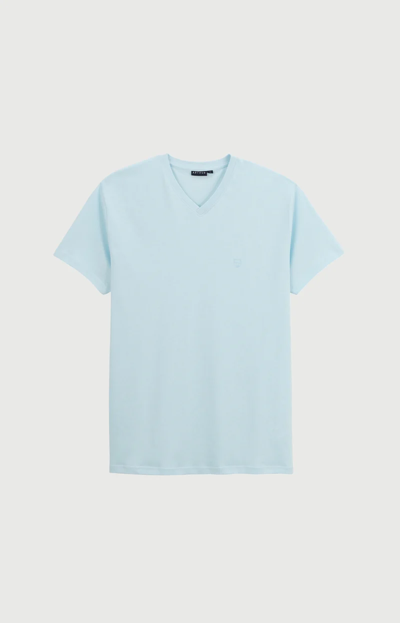 Tee-shirt en jersey de coton léger - Ciel