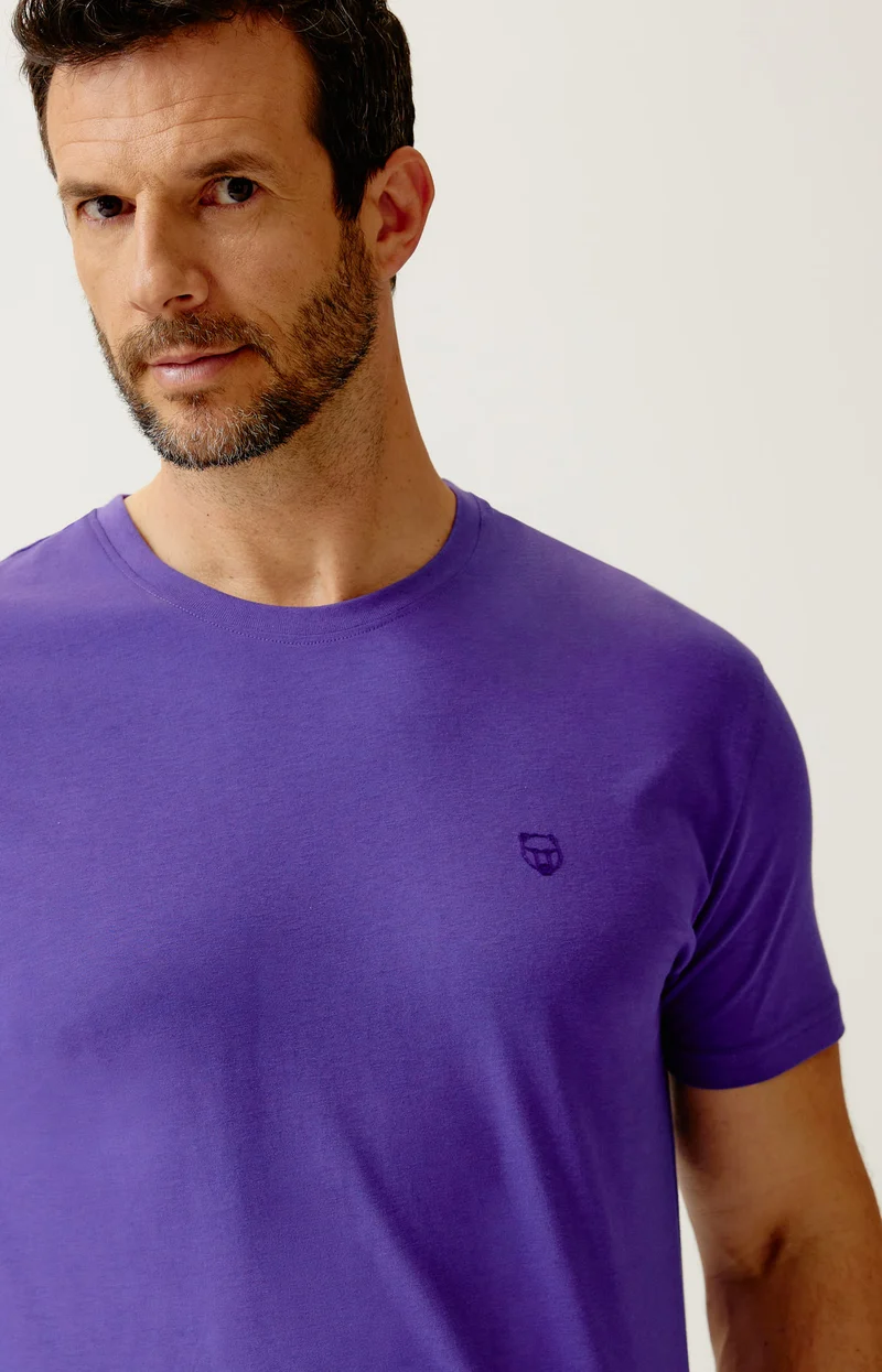 Tee-shirt en jersey de coton léger - Violet