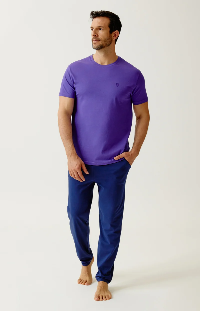 Tee-shirt en jersey de coton léger - Violet