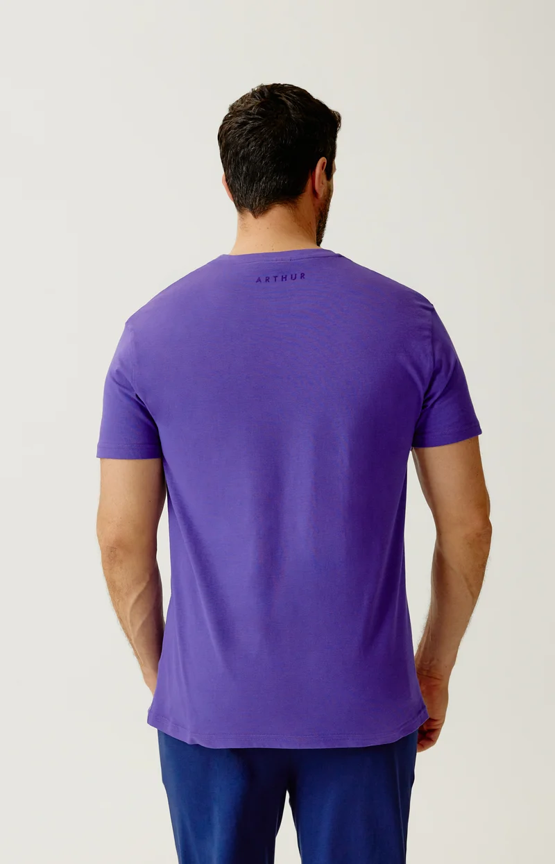 Tee-shirt en jersey de coton léger - Violet