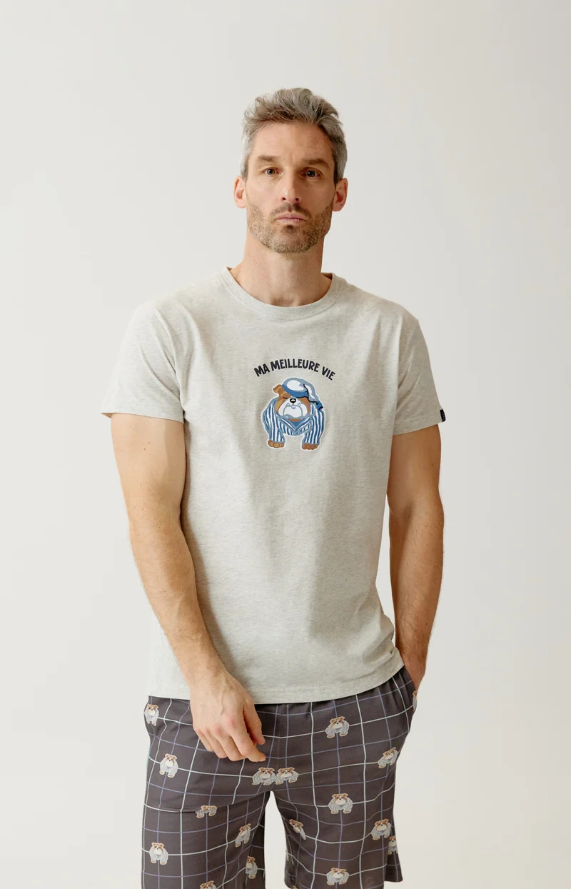 Pyjashort en jersey de coton léger - Ma meilleure vie