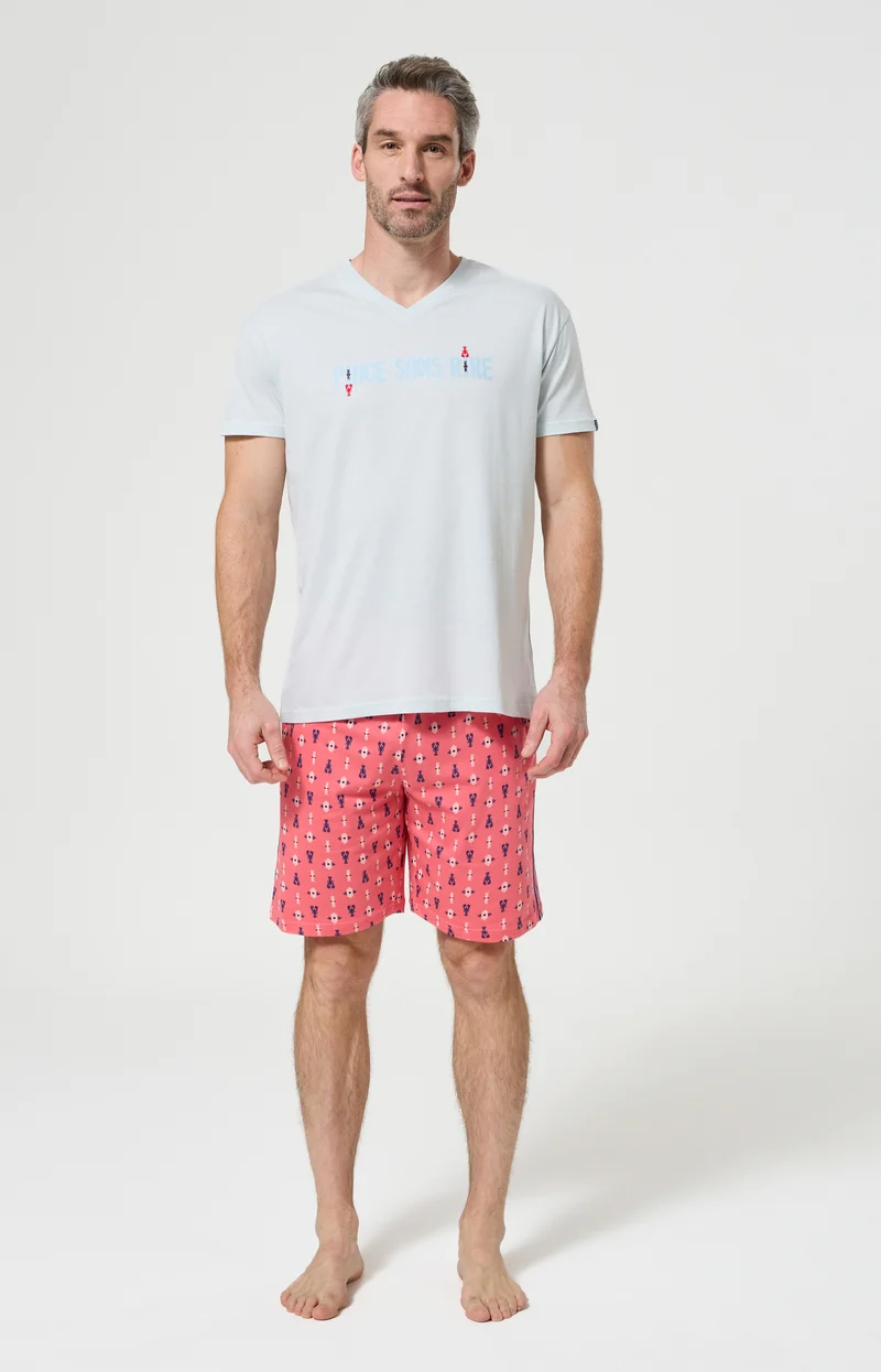 Pyjashort en jersey de coton léger - Pince sans rire