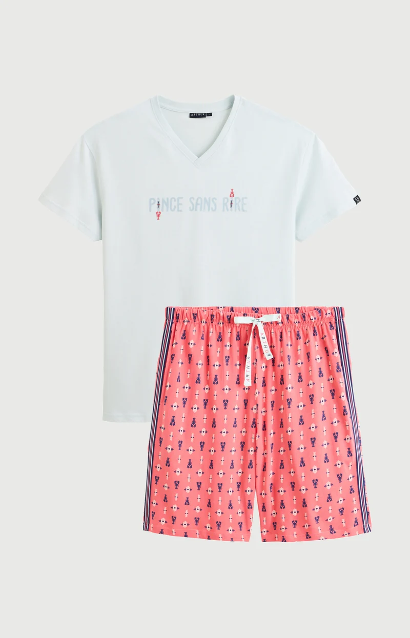 Pyjashort en jersey de coton léger - Pince sans rire