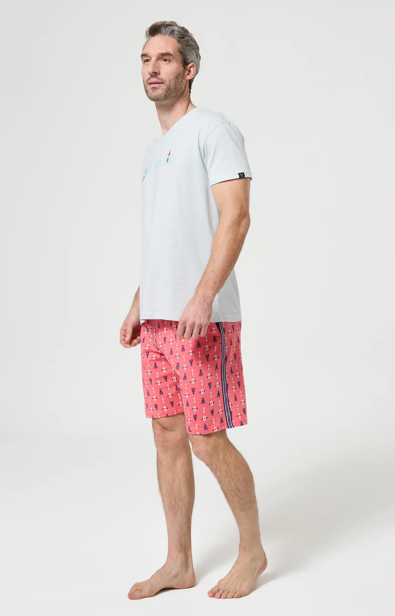 Pyjashort en jersey de coton léger - Pince sans rire
