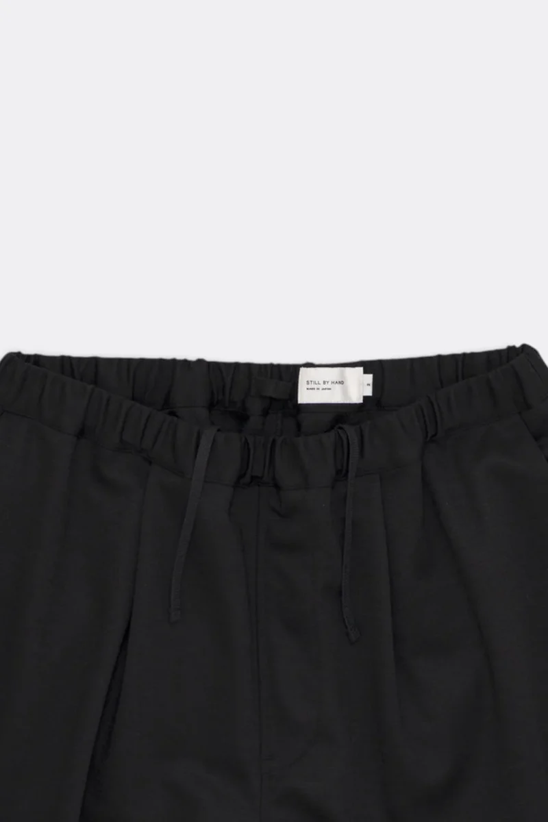 Wide Jersey Pants - Black