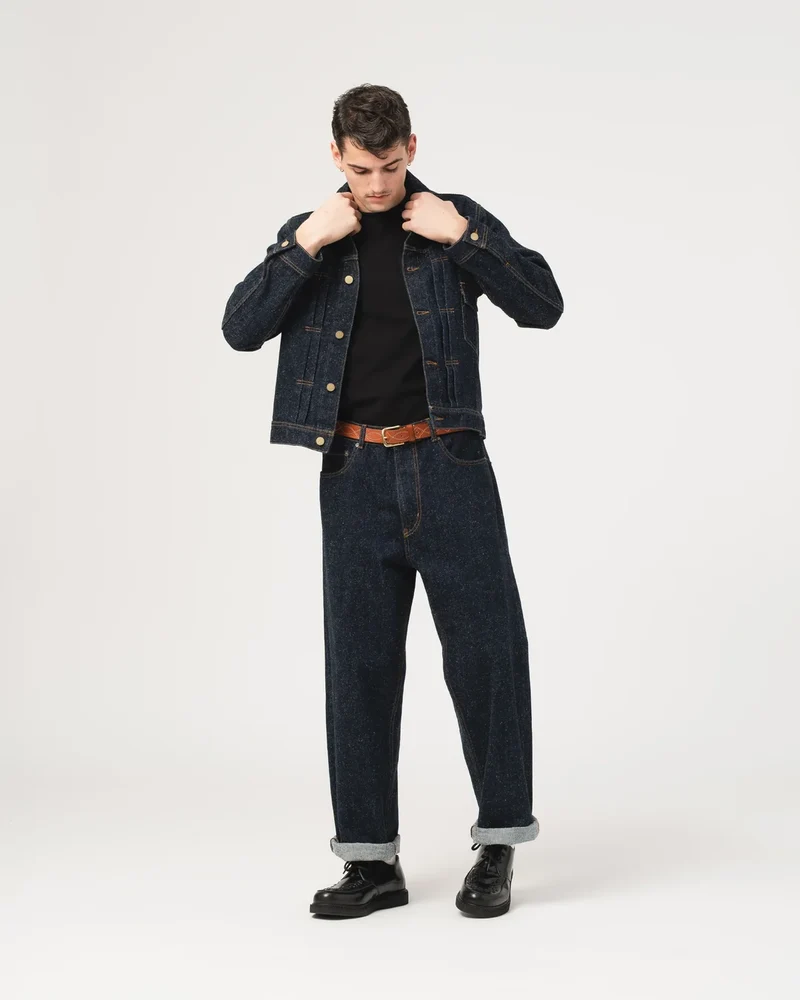 Fit 69 FLH Pants Neppy Denim. Indigo