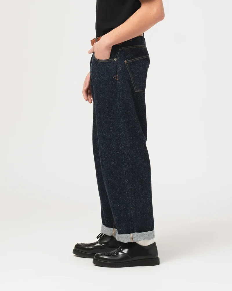 Fit 69 FLH Pants Neppy Denim. Indigo