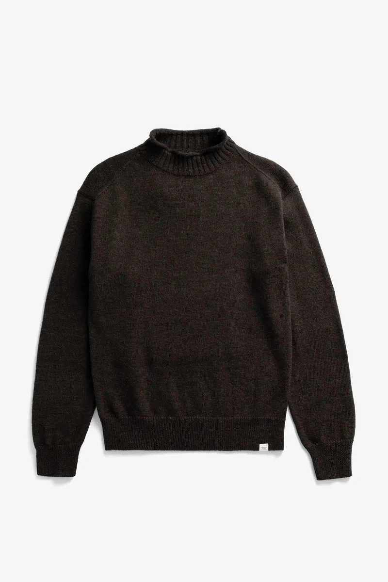 Sagvatnet Wool Roll Neck Sweater - Delicioso Brown