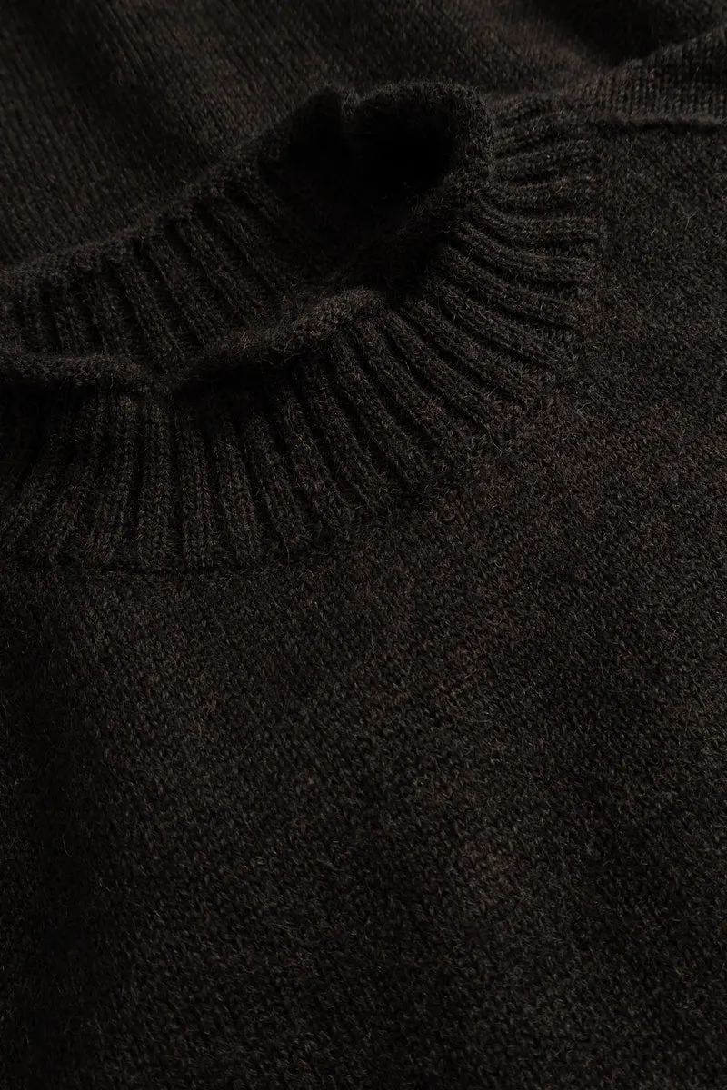 Sagvatnet Wool Roll Neck Sweater - Delicioso Brown
