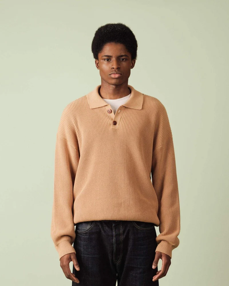 Nitto knitwear - DJIVAN Polo - Camel