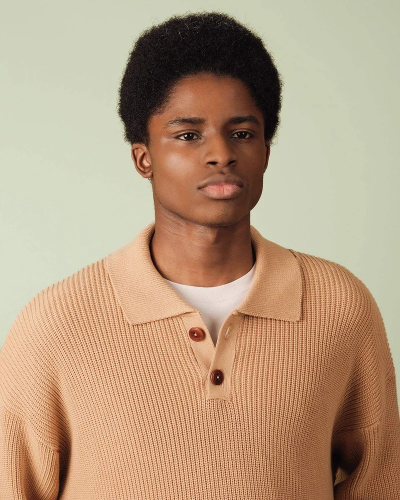 Nitto knitwear - DJIVAN Polo - Camel