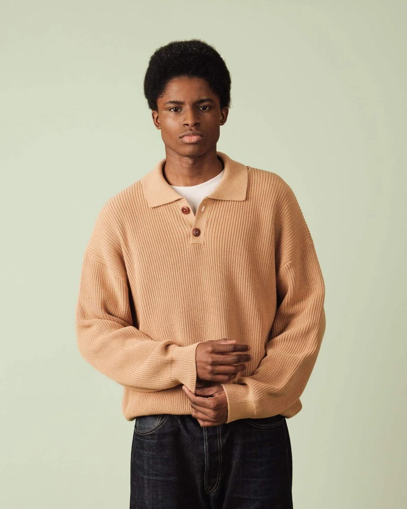 Nitto knitwear - DJIVAN Polo - Camel