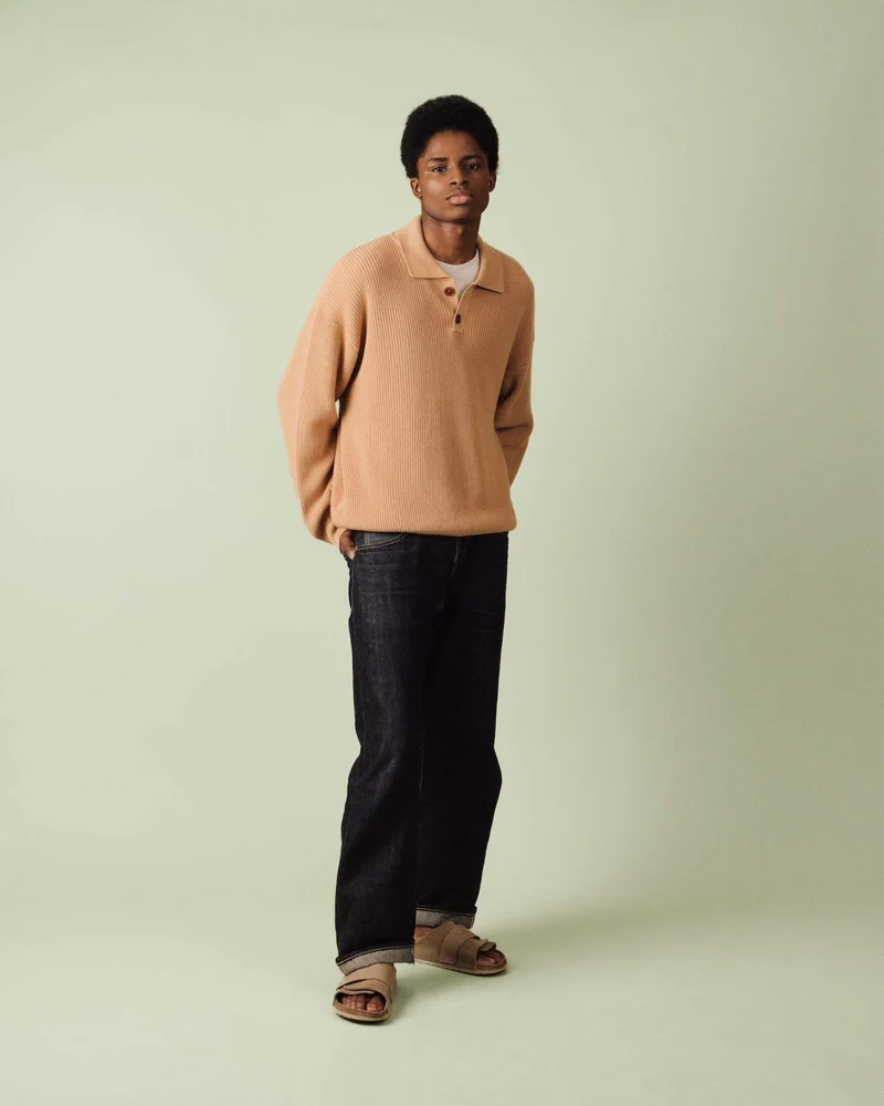 Nitto knitwear - DJIVAN Polo - Camel