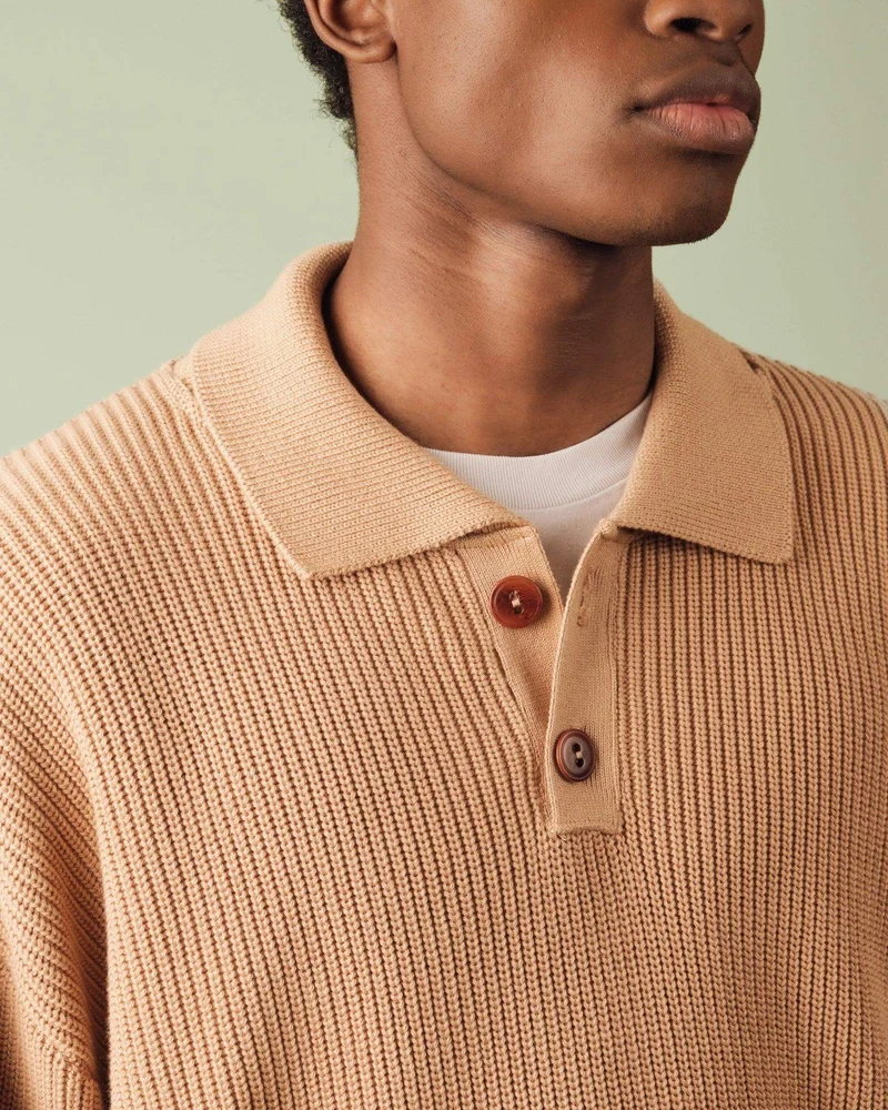 Nitto knitwear - DJIVAN Polo - Camel