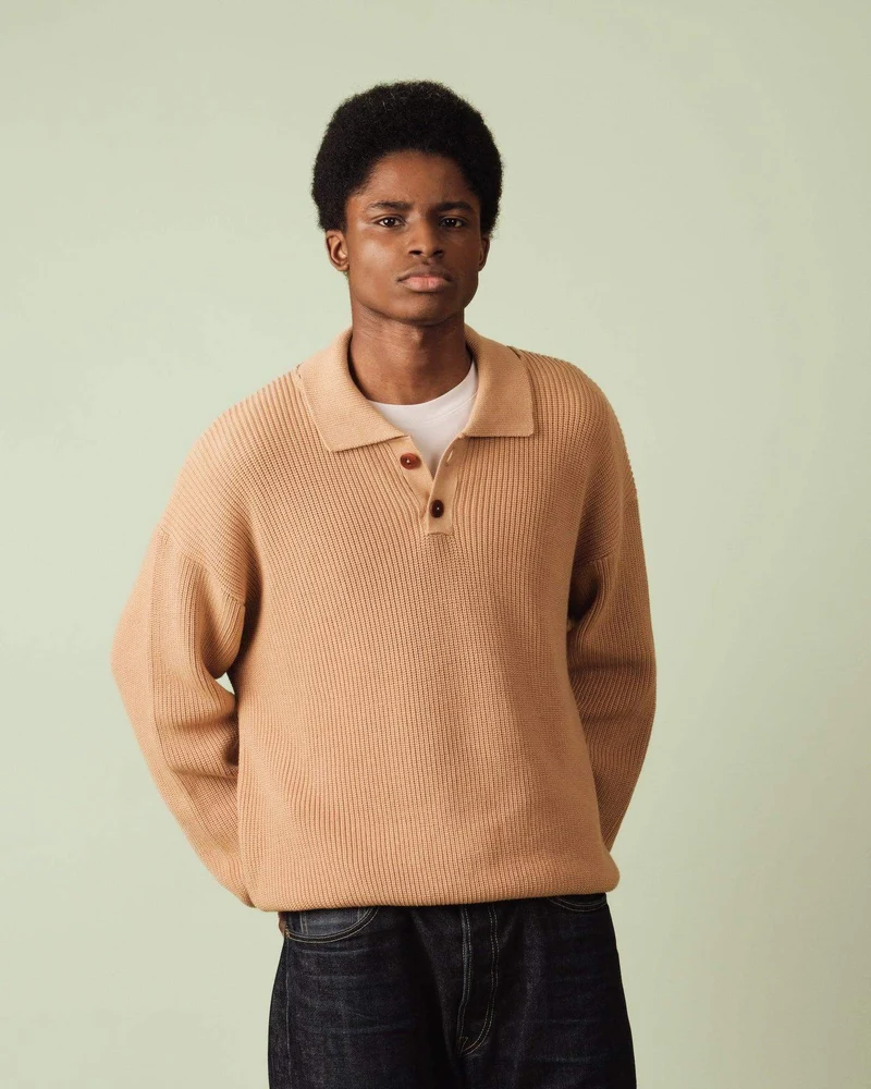 Nitto knitwear - DJIVAN Polo - Camel