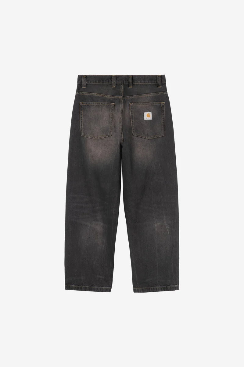 Carhartt Wip BRANDON PANT Black tobacco used wash