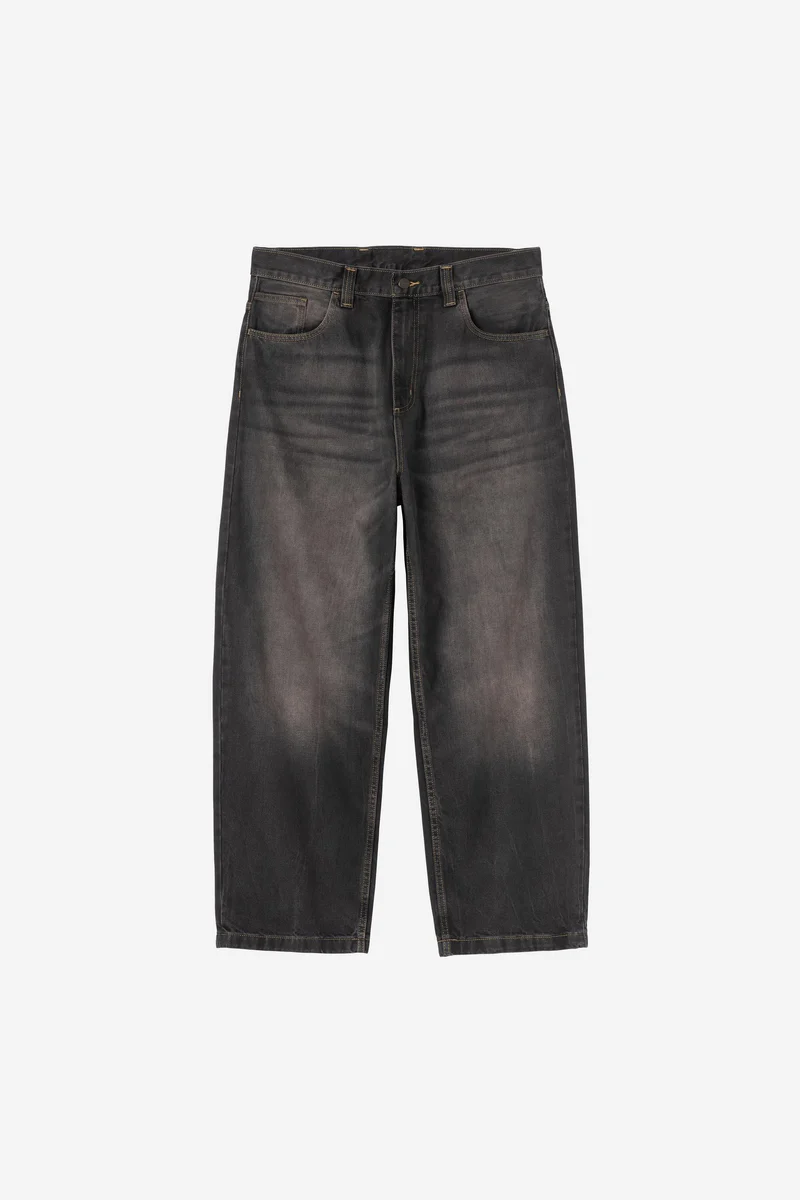 Carhartt Wip BRANDON PANT Black tobacco used wash