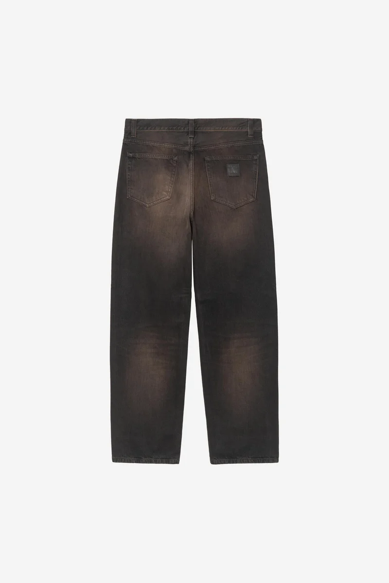 Carhartt Wip AARON PANT Black tobacco used wash