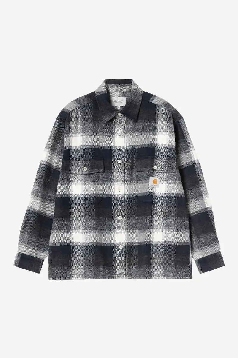 Carhartt Wip ESTERSON L/S SHIRT Esterson Check Dark Navy