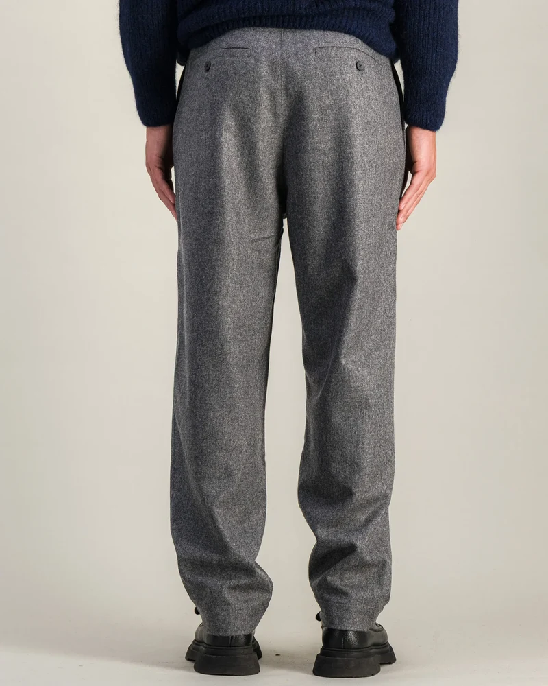 Double Pleats Flannel pants - grey