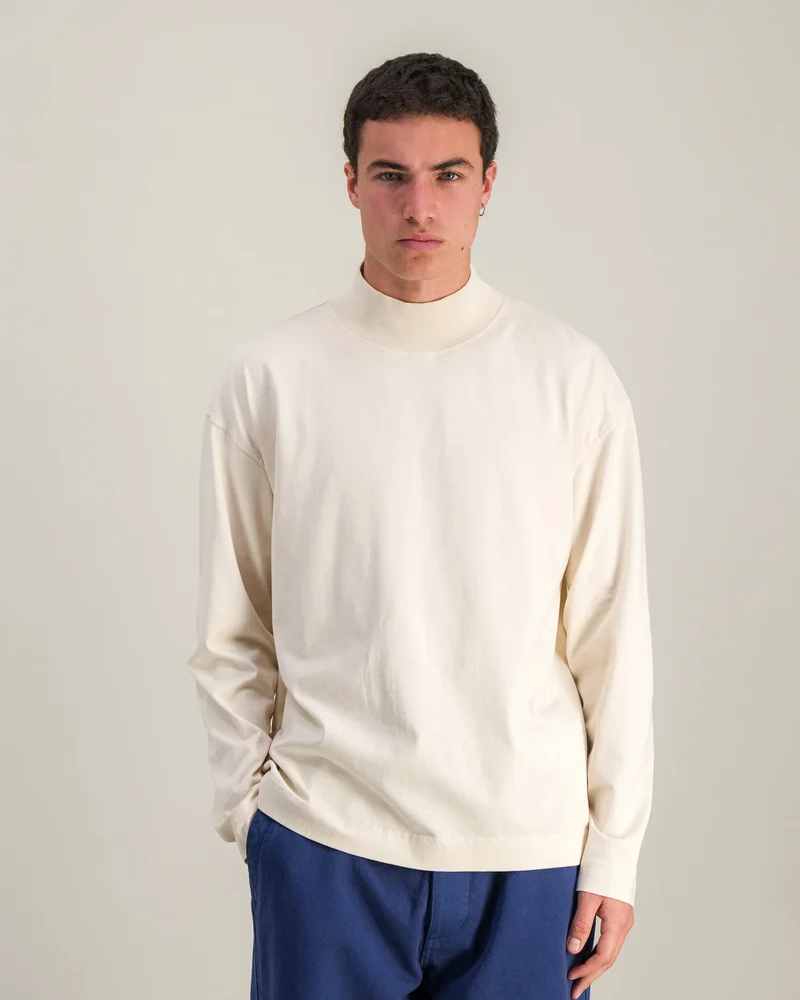 New Mock neck T-shirt - Off-white