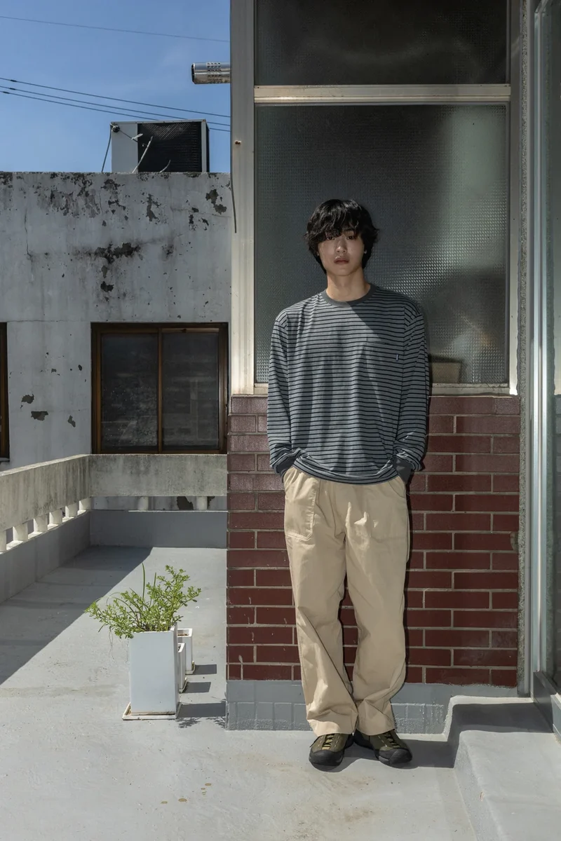 Pigment Stripe Long Sleeve - Dark Gray