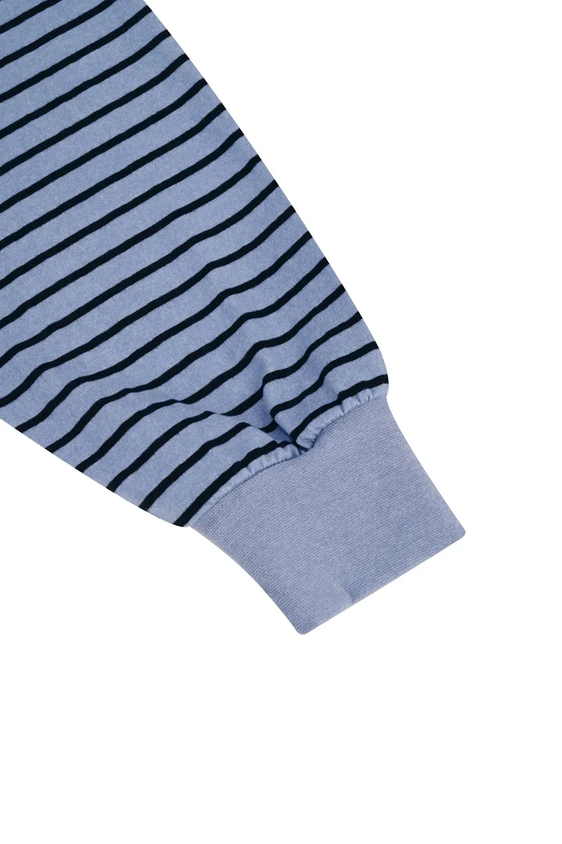 Pigment Stripe Long Sleeve - Blue