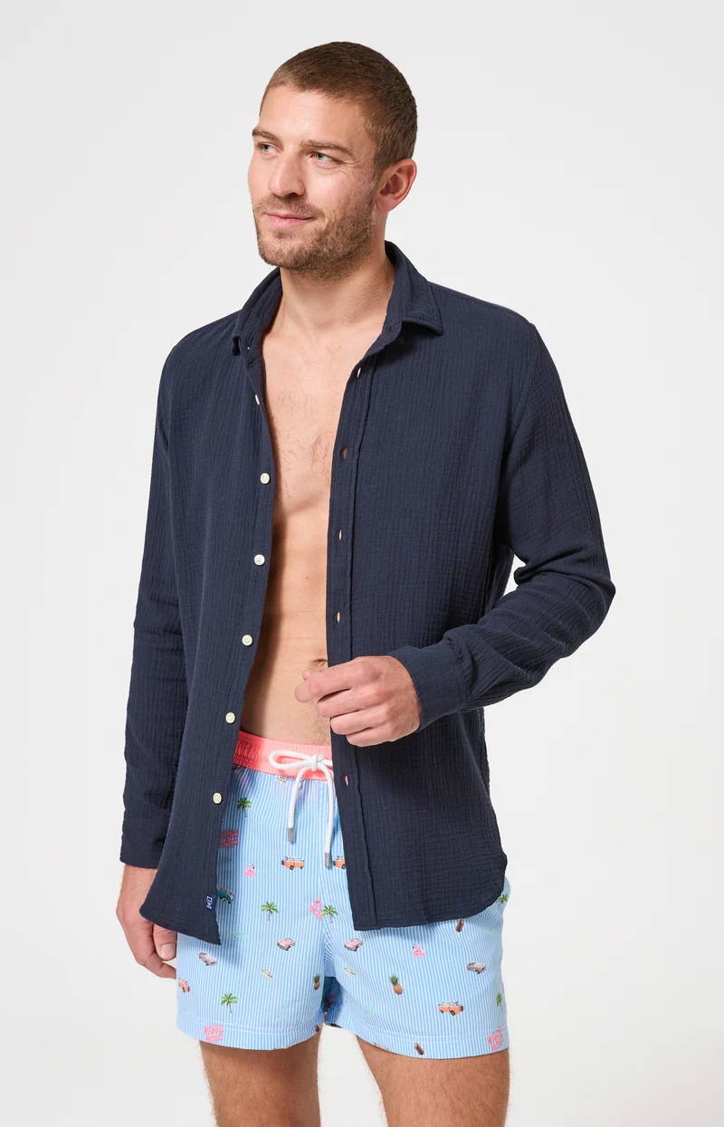 Chemise manches longues en gaze de coton - Marina