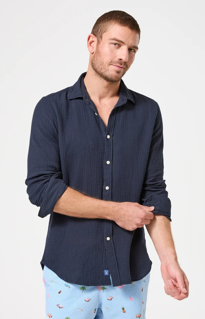 Chemise manches longues en gaze de coton - Marina