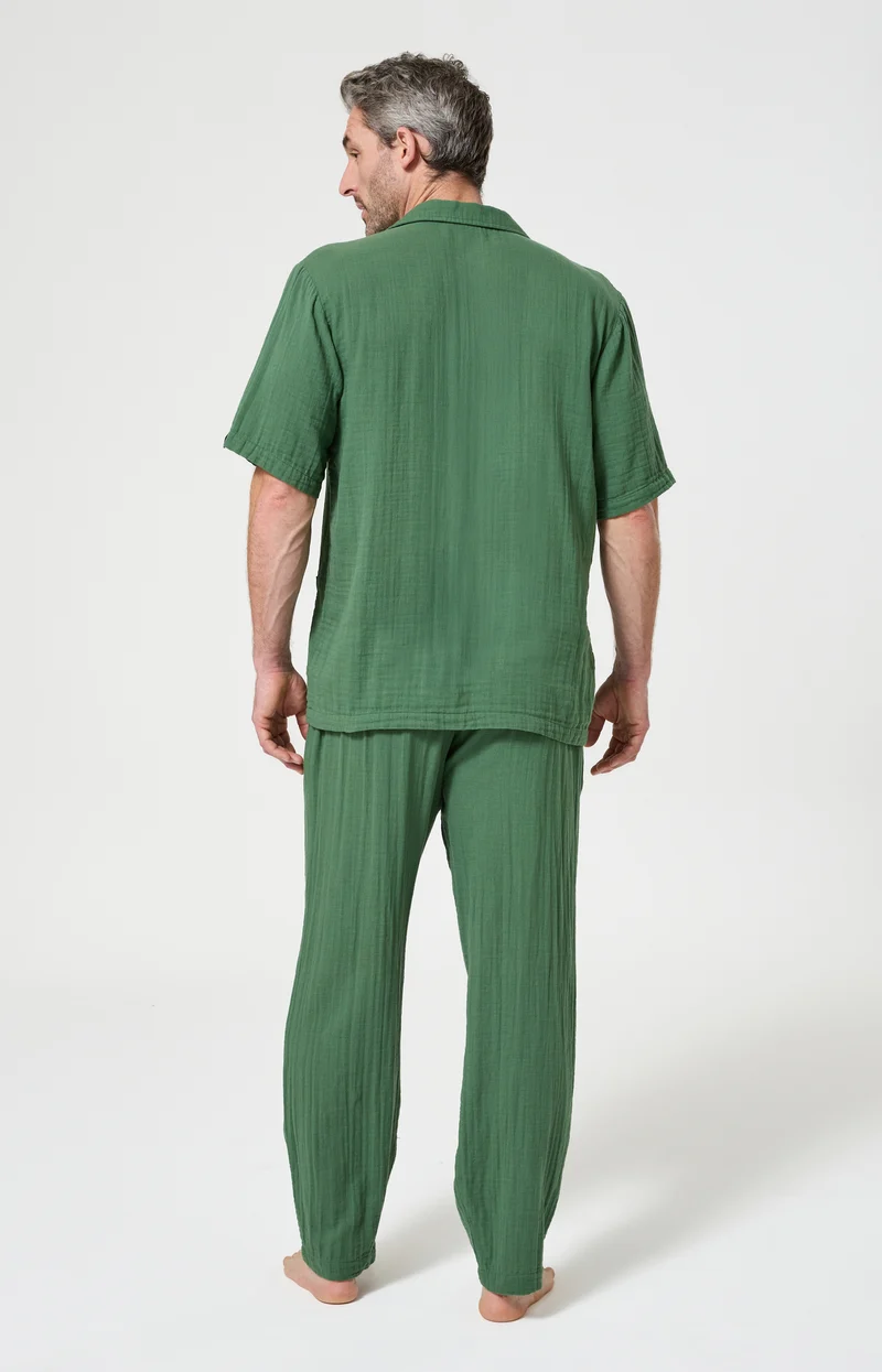 Pyjama boutonné en gaze de coton - Mousse
