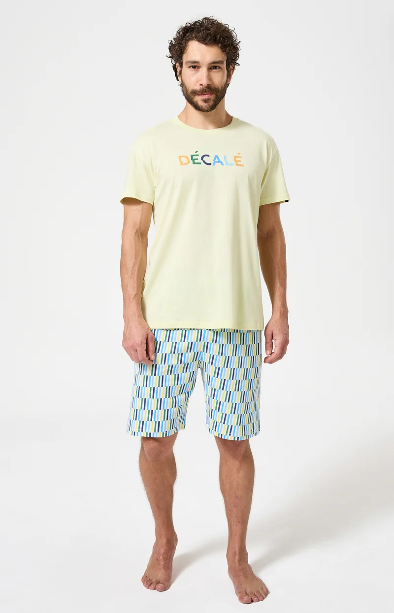 Pyjashort en jersey de coton léger - Décalé