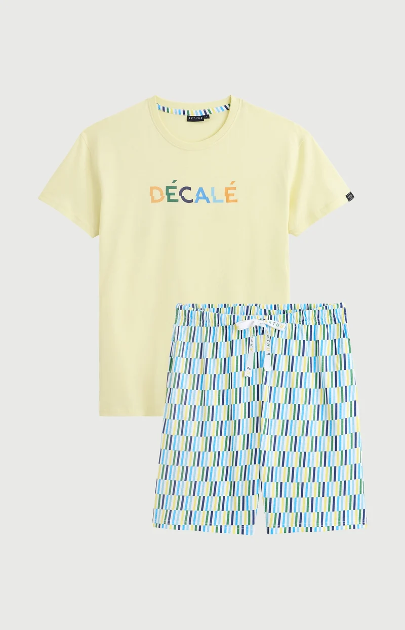 Pyjashort en jersey de coton léger - Décalé