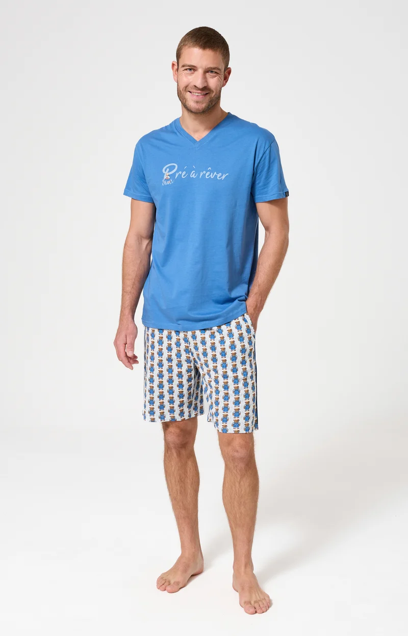 Pyjashort en jersey de coton léger - Pré à rêver