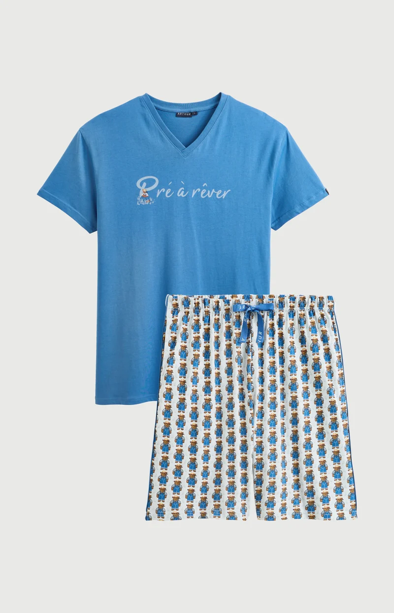 Pyjashort en jersey de coton léger - Pré à rêver