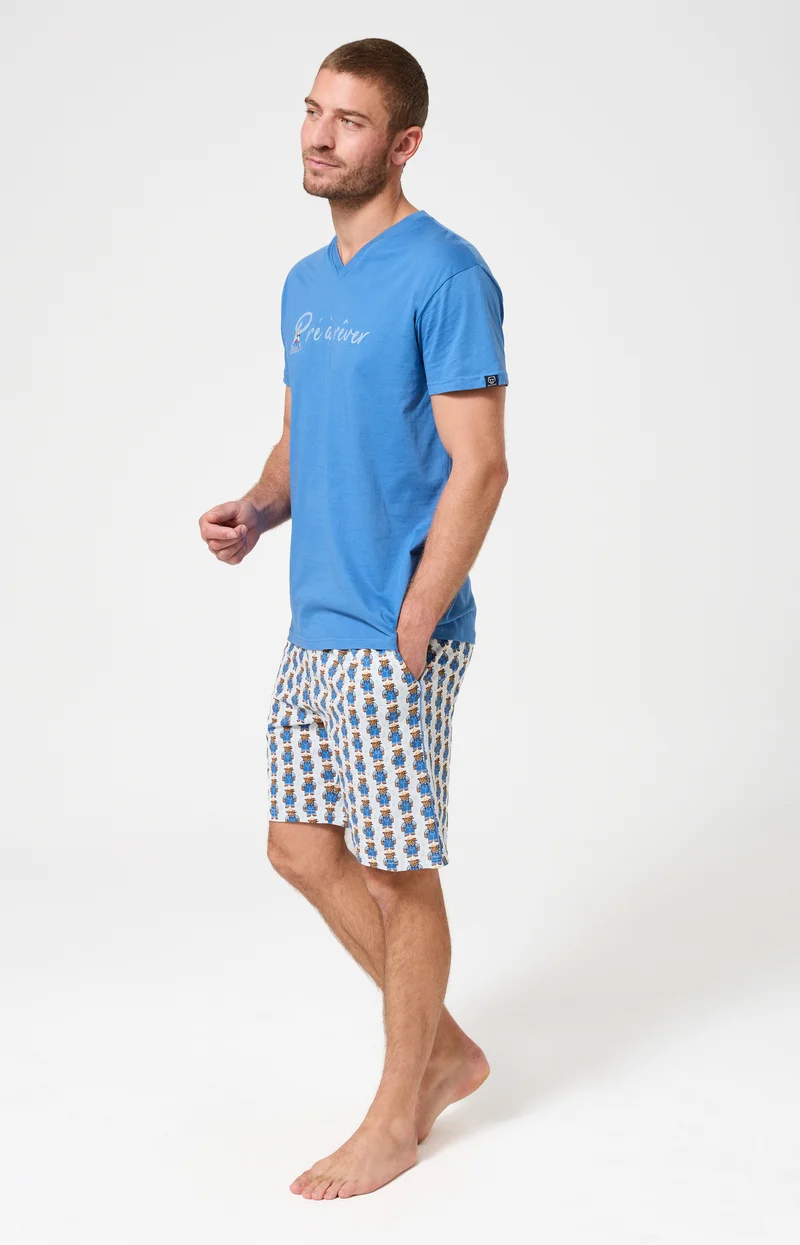 Pyjashort en jersey de coton léger - Pré à rêver