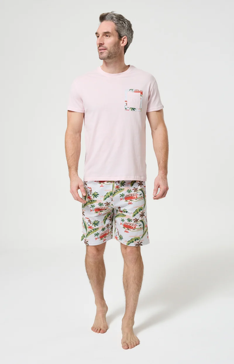 Pyjashort en jersey de coton léger - Van Life