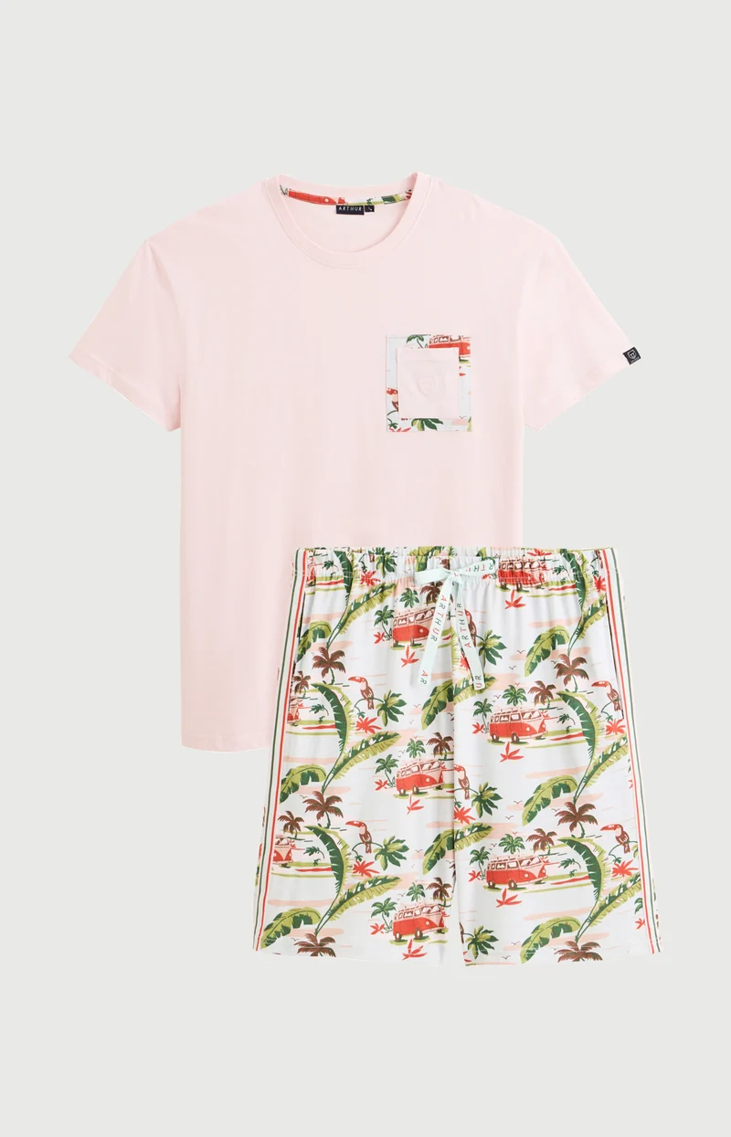 Pyjashort en jersey de coton léger - Van Life