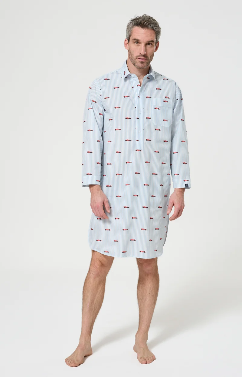 Chemise Grand-Père en popeline de coton - Le Grand Prix du Sommeil