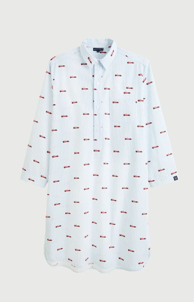 Chemise Grand-Père en popeline de coton - Le Grand Prix du Sommeil