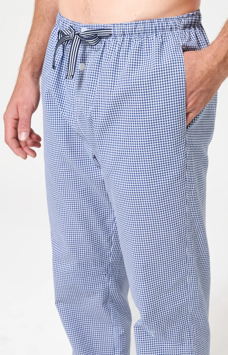 Pyjama boutonné en popeline de coton - Vichy