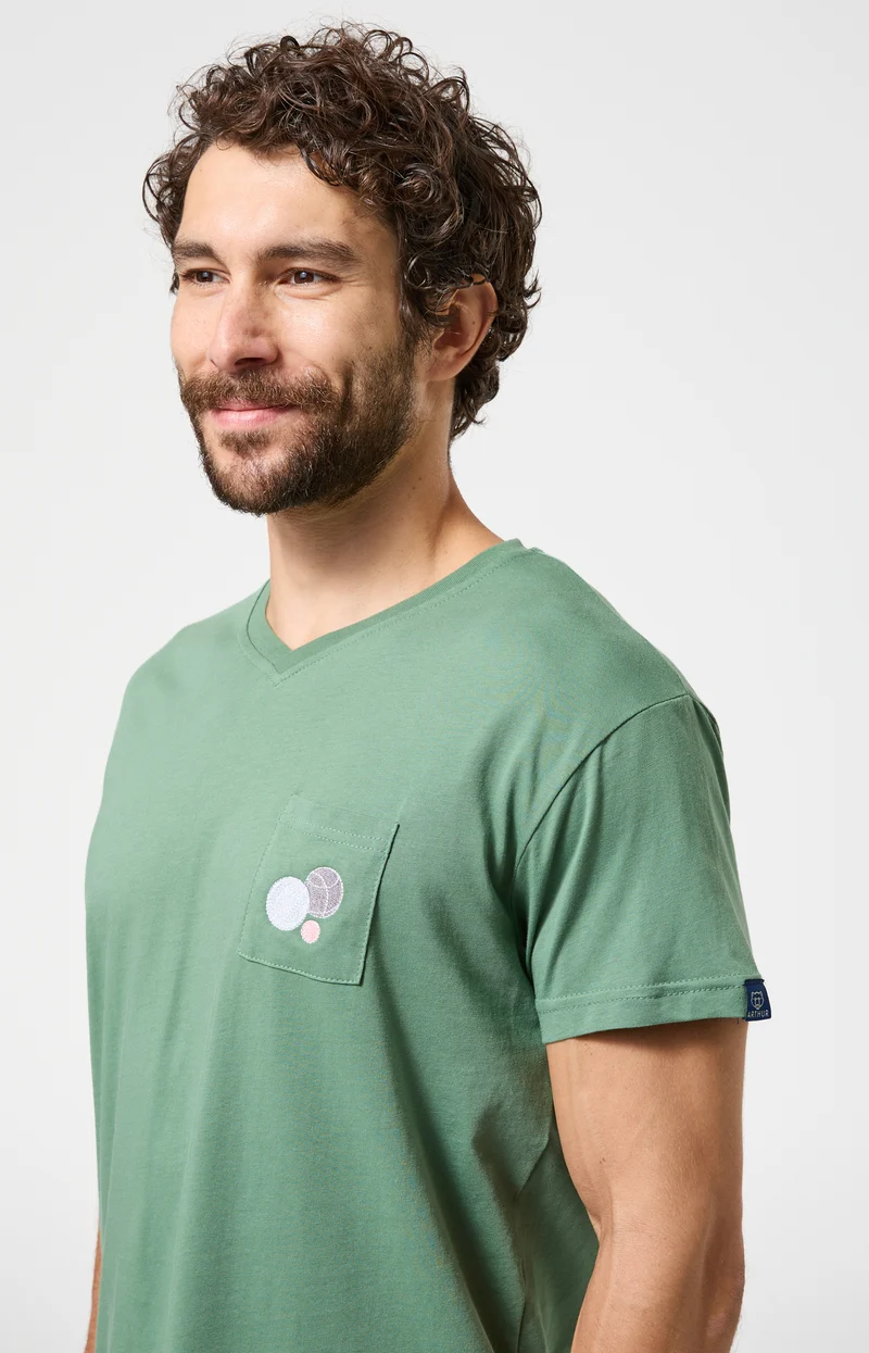 Pyjashort en jersey de coton léger - Pétanque