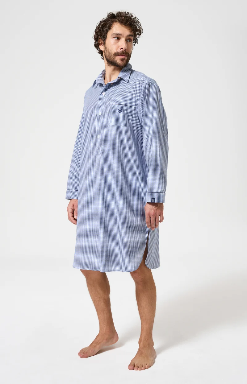 Chemise Grand-Père en popeline de coton - Vichy