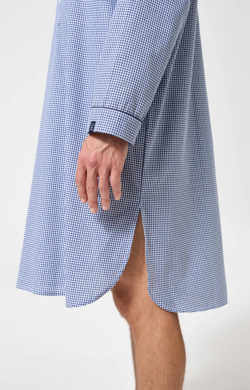 Chemise Grand-Père en popeline de coton - Vichy