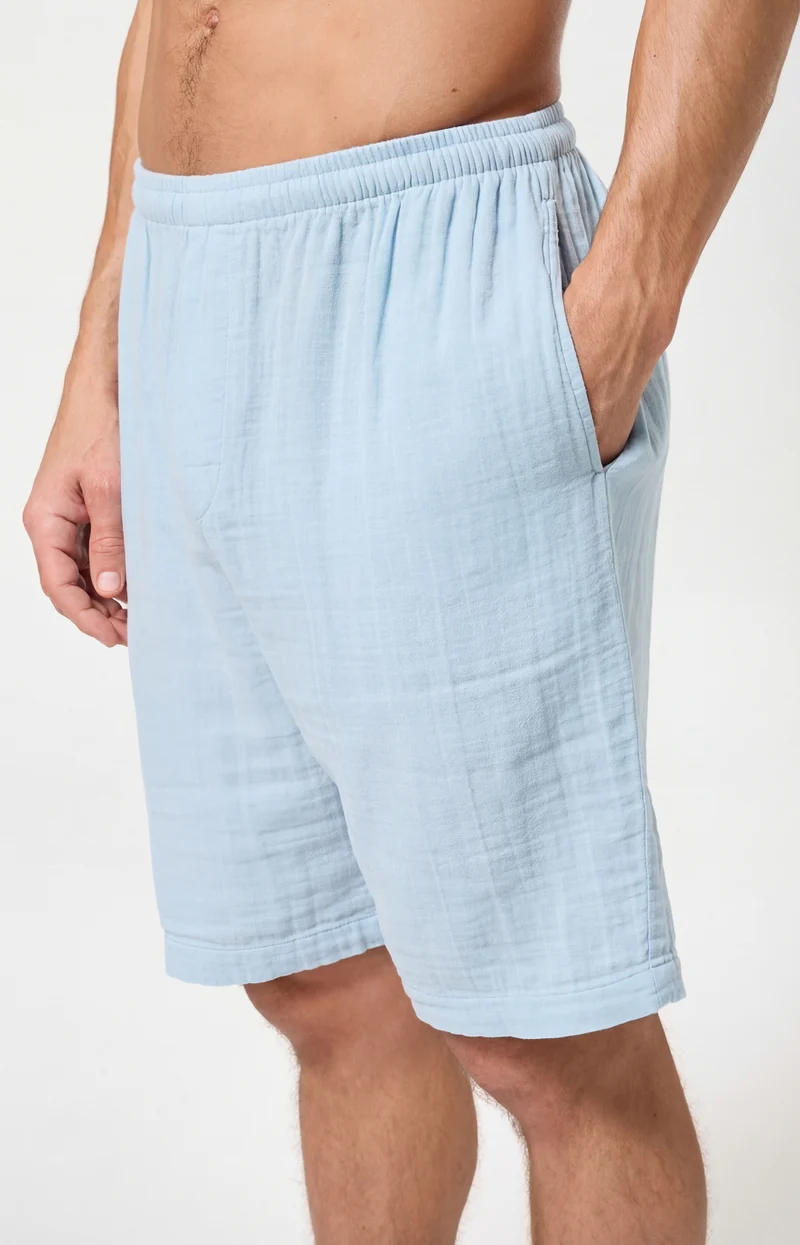 Pyjashort en gaze de coton - Brume d'été